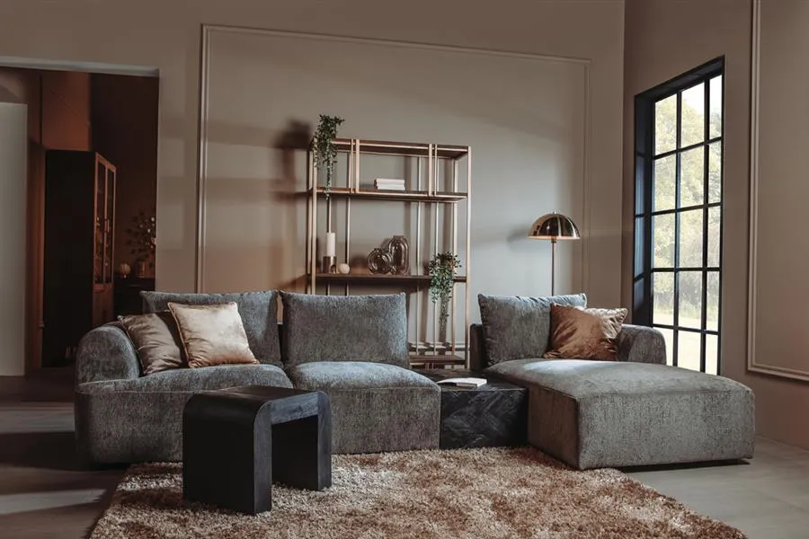 Beste Prijs Canterbury 2 5-AL + Chaise R - Mona 464 Cement Grey
